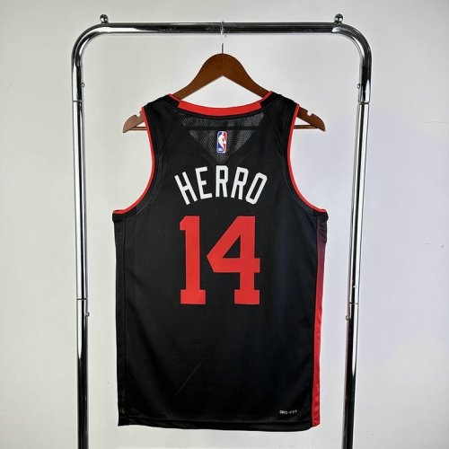 Maillot de Basket #14 Herro Miami Heat 23-24 city Noir Imprimé